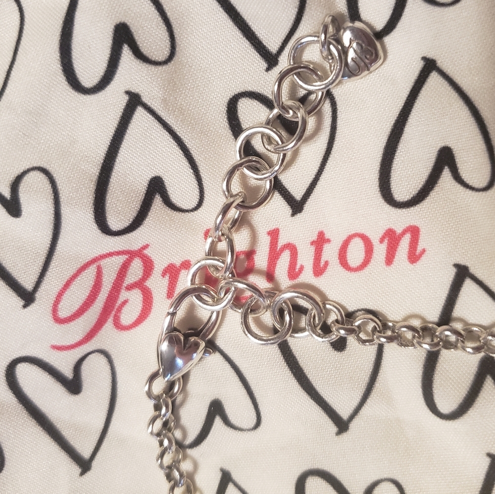 Gently USED Vintage Silvertone Brighton Seas the Day Heart Necklace - Picture 4 of 6